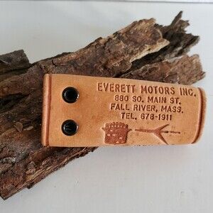 Vtg Chevrolet Oldsmobile Leather Key Holder Fob Wallet Case Automobile Promo MC